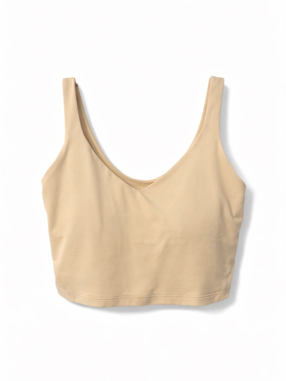 Lululemon Beige V-Neck Crop Tank | Size 4